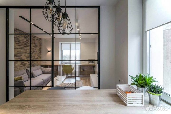 Стеклянная перегородка