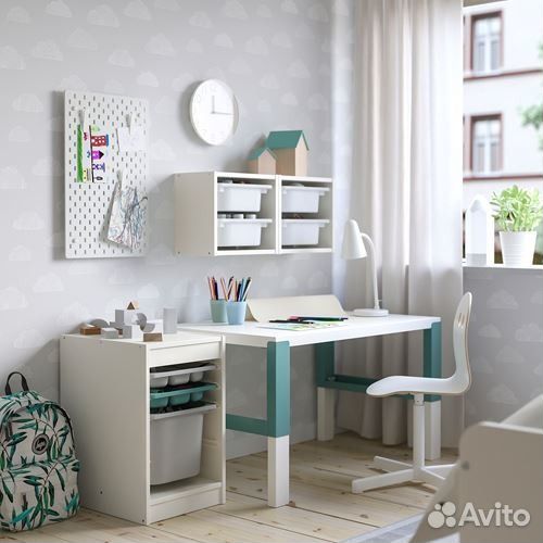 Стеллаж для игрушек труфаст икеа 34x21x30см, белый