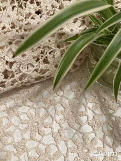 Вязаная скатерть крючком