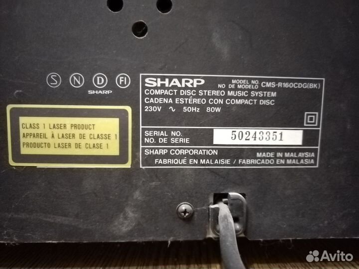 Музыкальный центр sharp