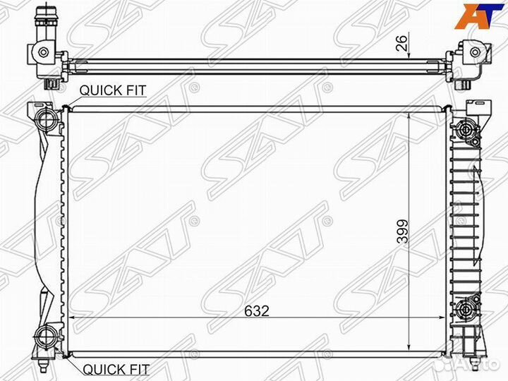 Радиатор Audi A4 00-06 / A6 97-05