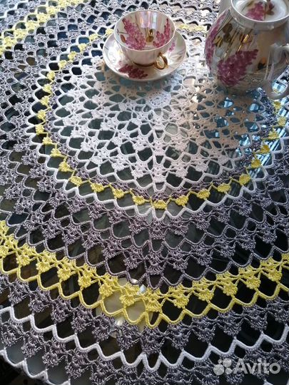 Скатерть,ручная работа крючком