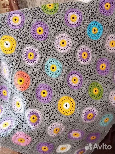 Плед детский вязаный ручная работа