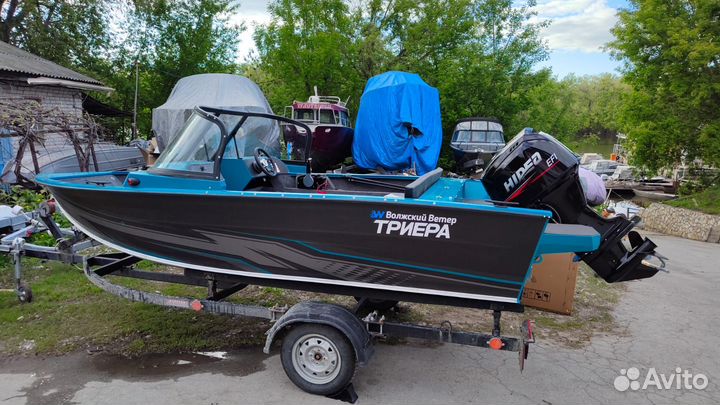 Лодка Триера 460 Фиш + Hidea 60 FEL-T EFI