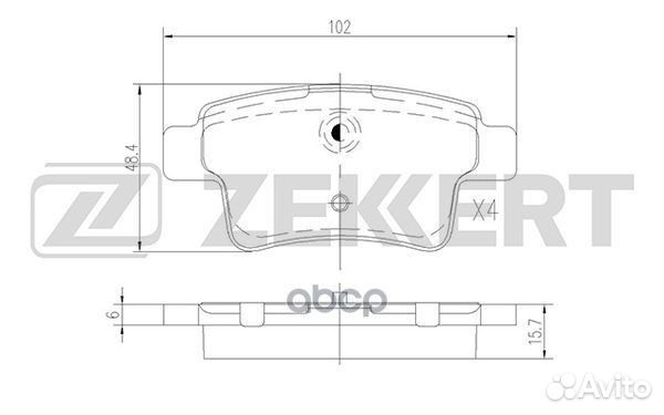 Колодки торм. диск. задн. Citroen C4 Picasso 06