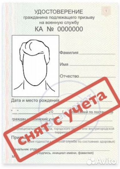 Воинский учет. Снятие с учёта