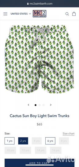 Шорты плавательные на мальчика mc2 saint barth