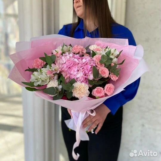 Цветы Букеты Доставка 101 роза Гипсофила