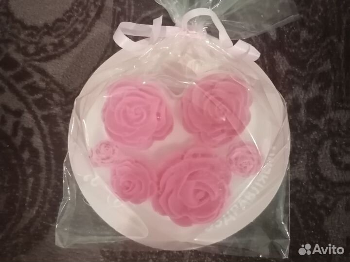 Мыльные сердечки ручной работы