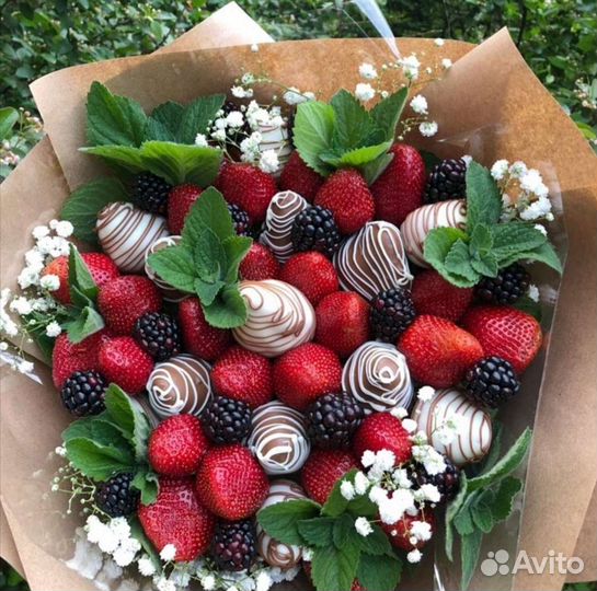 Съедобные Букеты. Клубника в шоколаде
