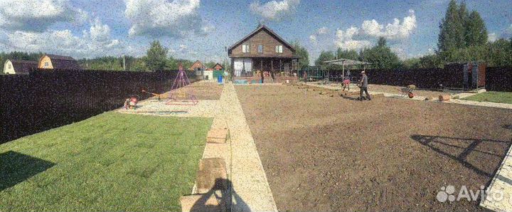 Укладка газона