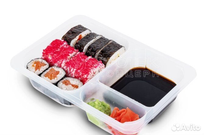 Контейнер пищевой лоток для суши пр-Л-210х148 С3