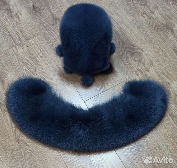 Шапка норковая с воротником