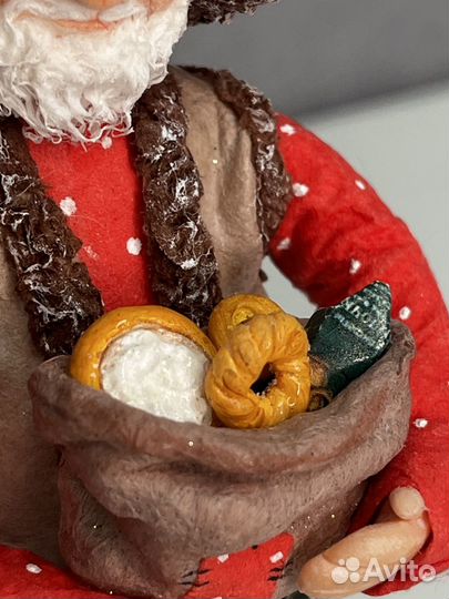 Ватная елочная игрушка сувенир (ручная работа)