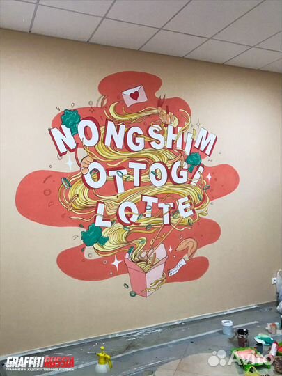 Роспись стен / граффити в помещении / муралы