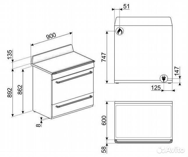 Варочный центр smeg TR90IGR