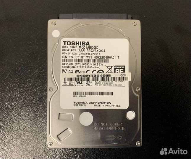 Жесткий диск Toshiba 500GB