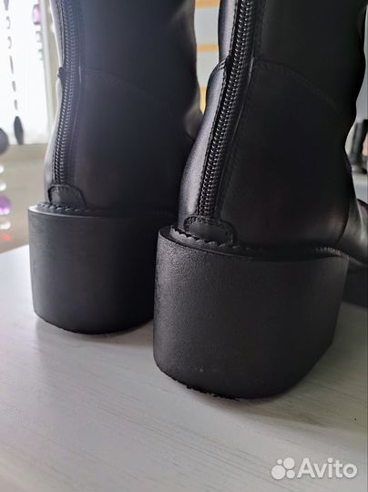 Полусапоги натуральная кожа чёрные 39