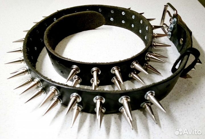 DIY Кожаный ремень / пояс с длинными шипами 25 мм