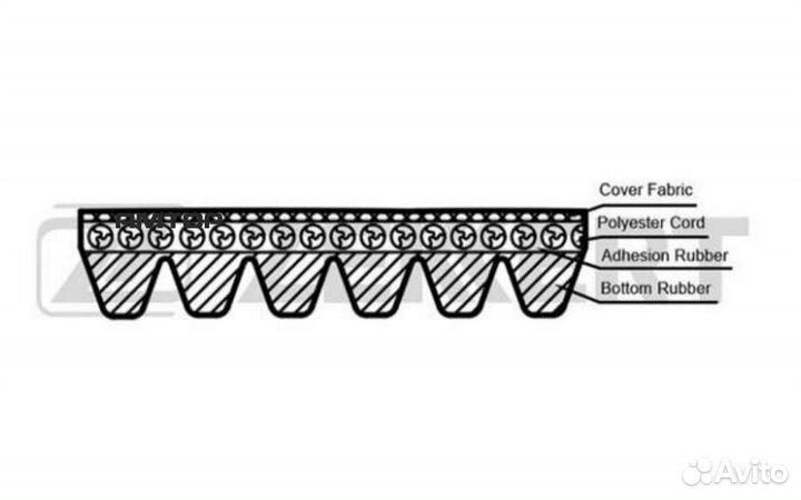 Zekkert KR6PK2280 KR-6PK2280 zekkert Ремень поликл
