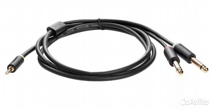 Кабель 3.5мм - 2 х 6.35 PRO 1,5 метра