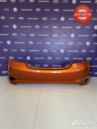 Бампер Задний Hyundai Solaris (2015) оранжевый