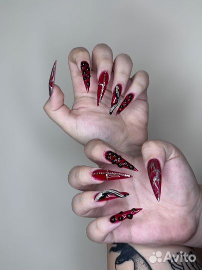 Маникюр гель лак/ наращивание ногтей/крейзи