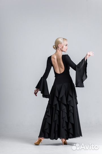 Тренировочное боди платье для бальных танцев