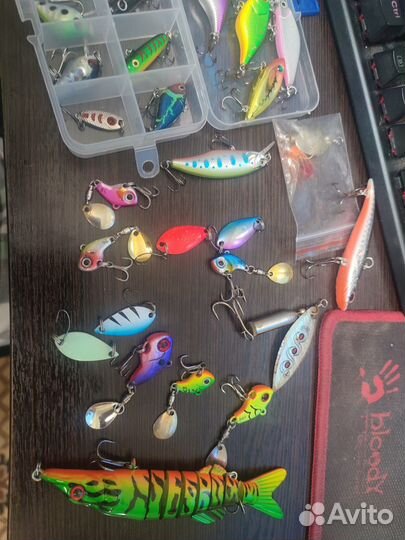 Мешок приманок, блесна, вибы, теил-спиннеры и т.д