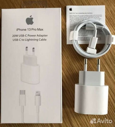 Зарядка на iPhone 20w с кабелем