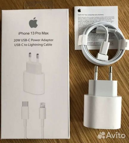Зарядка на iPhone 20w с кабелем