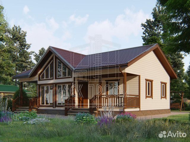 Каркасный дом под ключ 83м2 с террасой