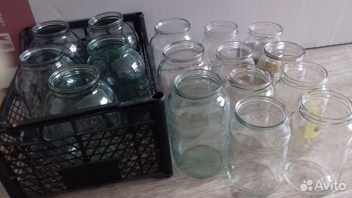 Банки стеклянные 1 литр (винтовые)
