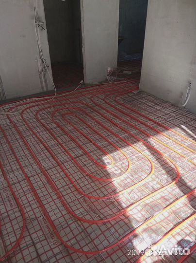 Водяной тёплый пол / монтаж тёплого пола