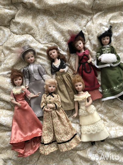 Фарфоровые куклы дамы эпохи
