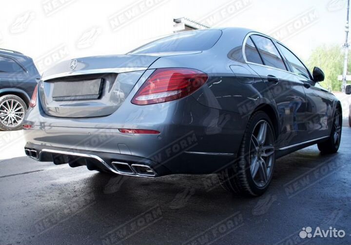 Диффузор с насадками 63 AMG Mercedes E class 213