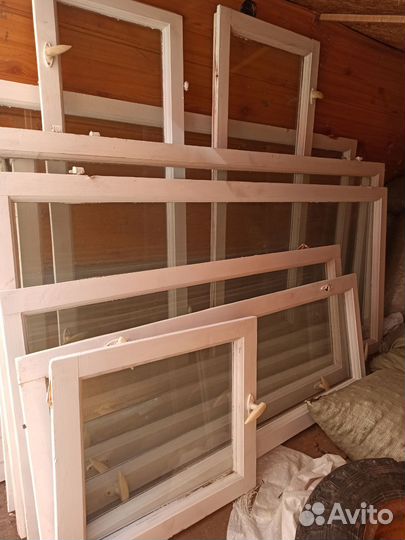 Деревянные окна со стеклопакетом бу