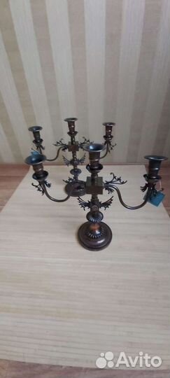 Подсвечник настольный на 3 свечи новый