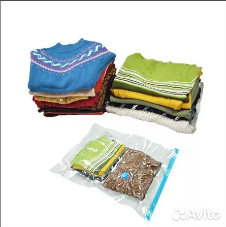 Вакуумный мешок с клапаном для пылесоса /50 х 70см