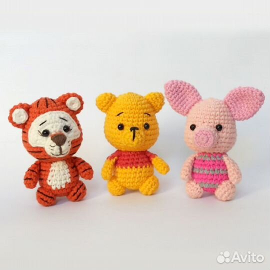 Вязаные игрушки амигуруми Винни-пух и друзья