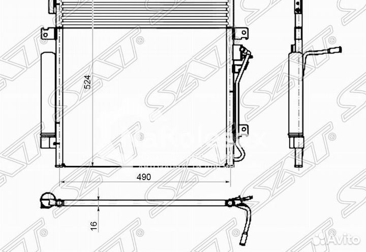 Радиатор кондиционера dodge nitro 07