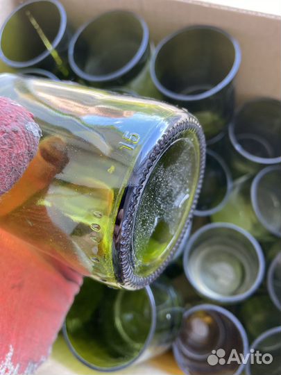 Стаканы для свечей из винных бутылок