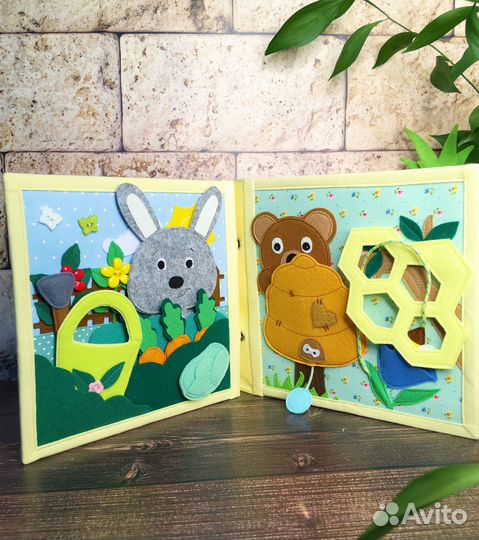 Развивающая книга из фетра / Фетровая книжка