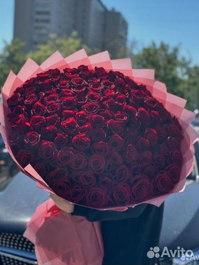 101 роза С доставкой 70 см