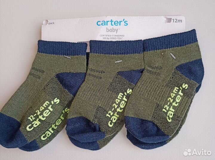 Носочки (носки) Carter's новые 3 пары (12-24 мес )