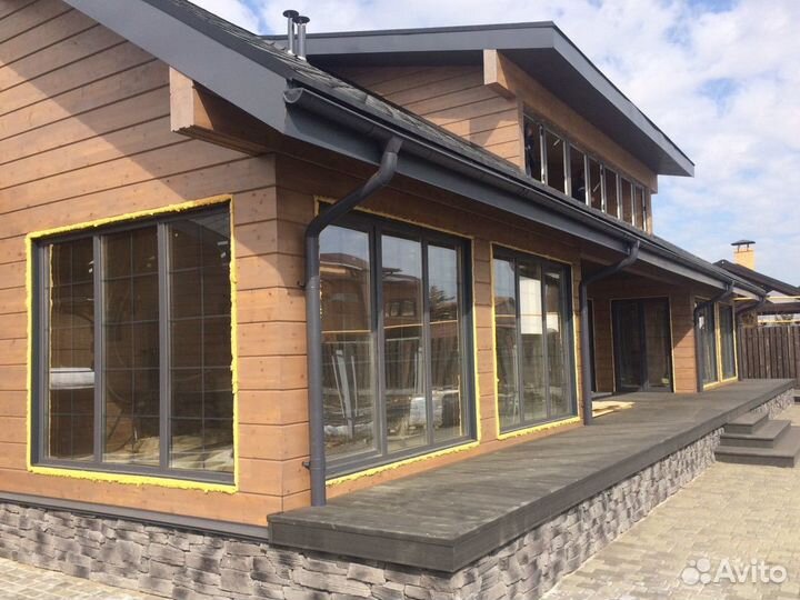 Окна панорамные пластиковые цветные