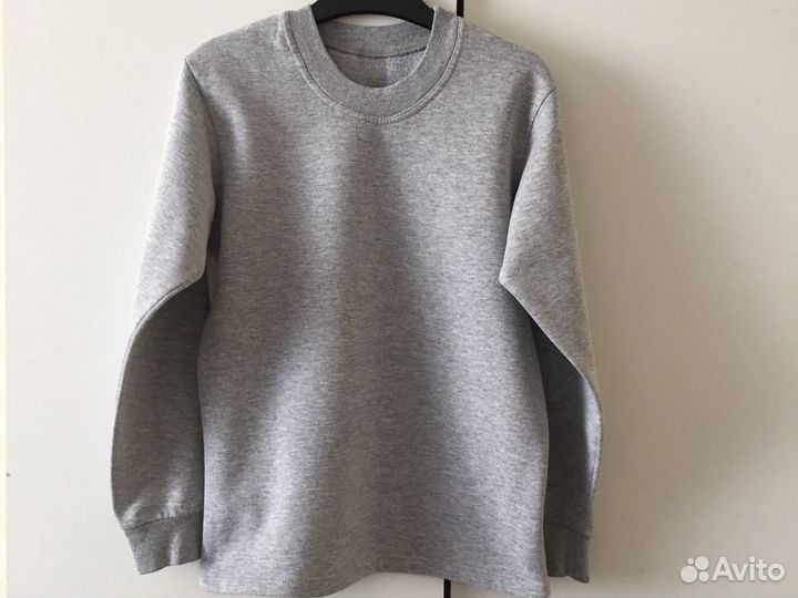 Толстовка/ свитшот серая 122-134см