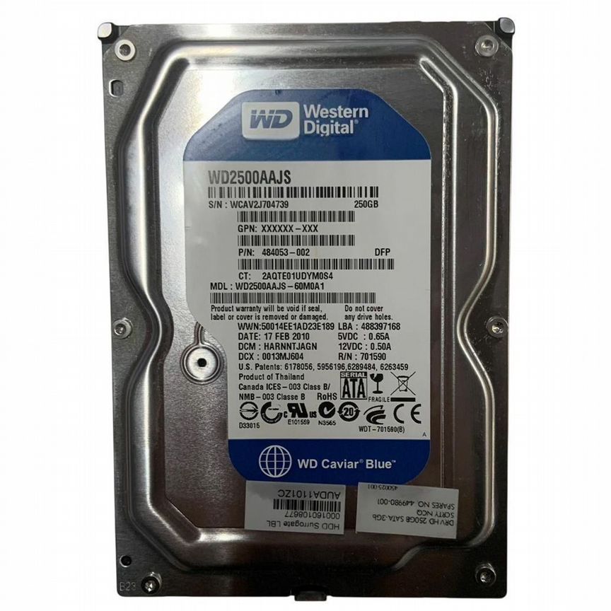 [484053-002] Жесткий Диск Hp 250gb Sata3 3,5" Hdd 484053-002