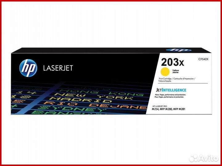 Картридж HP CF542X № 203X желтый