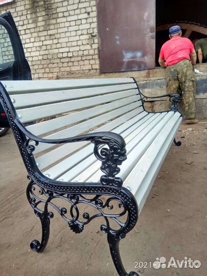 Скамейка на дачу (чугунная)